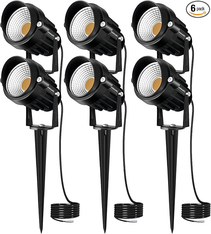 Low Voltage Landscape Lights 12 Volt LED Spotlight Outdoor Pathway Wired Yard Lights Garden Lawn 10W Landscaping | Lumora