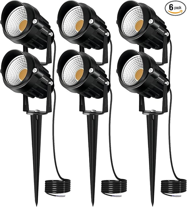 Low Voltage Landscape Lights 12 Volt LED Spotlight Outdoor Pathway Wired Yard Lights Garden Lawn 10W Landscaping | Lumora
