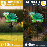 Turtle Decorative Garden Stakes with White LED Lights Display I Love U, 39.3" Solar Turtle Garden Decor Outdoor for | Lumora