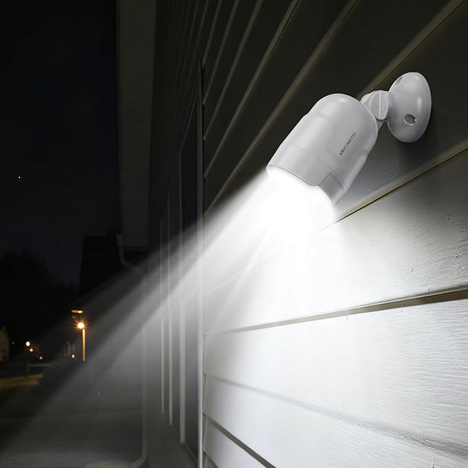Battery Operated Motion Sensor Light Outdoor, 4000mAh Rechargeable 600 Lumen Battery Powered Spotlight Outdoor Waterproof for Porch, Garage, House(2 Pack)(Non-Solar)