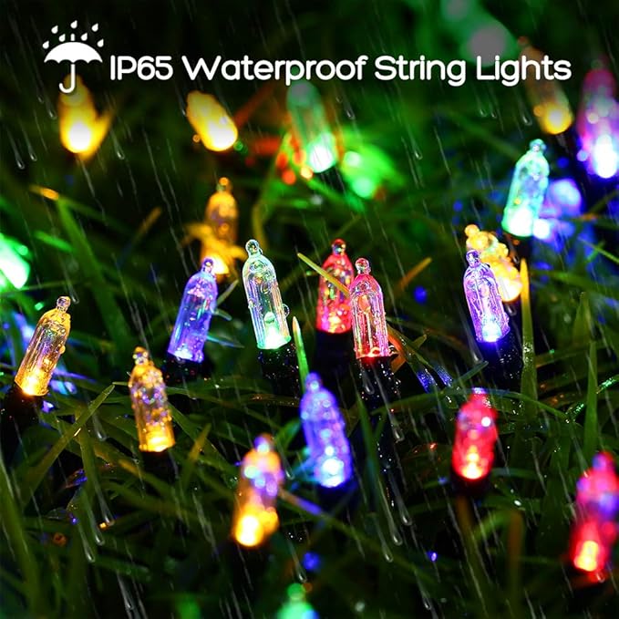 Jnaurb Battery Christmas Lights, 33ft 100 LED Christmas Decorative Lights with 8 Modes & Timer, Waterproof Battery | Lumora