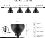 SAFAVIEH Lighting Collection Claudie Black 10-Foot LED Outdoor String Lights | Lumora