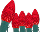 Wintergreen Lighting Set of 100 C7 OptiCore Red Commercial LED String Christmas Lights, Outdoor Christmas House | Lumora
