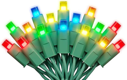 Christmas String Lights (Multicolor - Steady, 25FT), Mini LED String Lights, Waterproof Fairy Lights for Outdoor Indoor Holiday Party Patios Wedding Valentines Day Halloween Xmas Decor