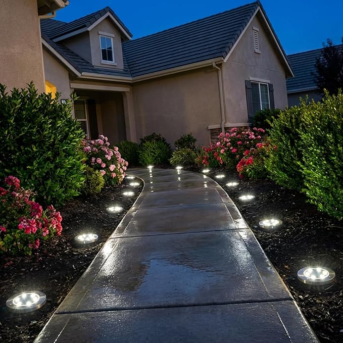 6/16/18 Pack Solar Lights Outdoor, IP44 Waterproof Solar Ground Lights with 8 Modes, Solar Powered Landscape | Lumora