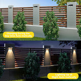 Solar Fence Lights Outdoor,Solar Wall Lights 8 Fixed Colors ＆ RGB Color Changing Modern Solar Powered Deck Light | Lumora
