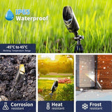 Gardenreet Brass Spot Light - Outdoor Landscape Spotlights Low Voltage, LED 12V Landscaping Uplights All Weather | Lumora