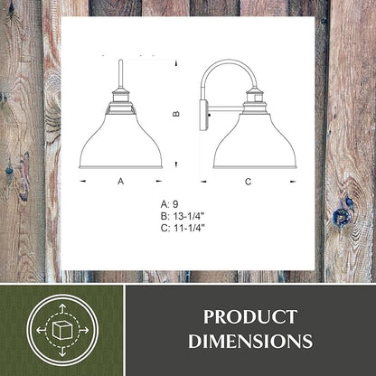 VAXCEL Delano Bronze Motion Sensor Dusk to Dawn Farmhouse Barn Dark Sky Outdoor Wall Light
