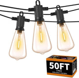 ZOTOYI Outdoor String Lights 50FT, Patio Lights with 27 LED Plastic ST38 Edison Bulbs(2 Spare), Waterproof IP65 | Lumora