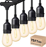 Svater Outdoor Led String Lights 75 FT, Patio Lights for Outside with 26pcs S14 Shatterproof Bulbs, IP65 Waterproof | Lumora