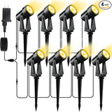 Low Voltage Landscape Lighting,8 Pack Outdoor LED Landscape Spotlights with Transformer 27V Garden Lights Pathway | Lumora