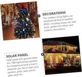 balacoo 100 Led Bead Solar Lights 10m String Waterproof 2 Sets Garden Yard Xmas Wedding Party Decorations | Lumora
