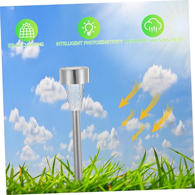 Solar Stake Lamp for Outdoor Garden Waterproof LED Courtyard Light Ground Stake Solar Yard Lights for Pathway and Lawn Decoration