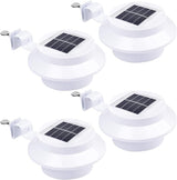 Yescom Solar Gutter Light Outdoor Waterproof 3 LED Deck Fence Lights with Bracket Wall Garden Stair Step Yard White | Lumora