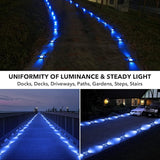 AGPTEK Solar Driveway Lights 4 Pack, Solar Deck Lights Outdoor Dock Marine Lights LED Dock Lights Solar Powered | Lumora