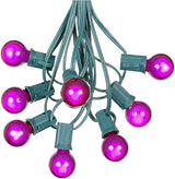 100 Foot G30 Outdoor Patio String Lights With 125 Purple Globe Bulbs - Indoor/Outdoor Market Bistro Cafe Hanging | Lumora