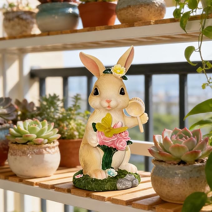 Easter Bunny Lights – Fun , Solar Lights for Paths Outdoor Decoration, for Garden Patio Terrace Pathway Party Birthday