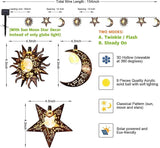 Beautyard Solar String Lights Outdoor Star Moon Sun 13Ft 153In Led Solar Powered Decorative Lights for Garden Patio | Lumora