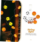Zerodeko Sports Ball String Lights LED Sports Decoration for Parties Camping Indoor Decor Battery Operated with | Lumora