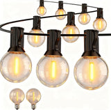 100FT LED Outdoor String Lights, G40 Globe Christmas String Lights Waterproof with 50 Warm White Bulbs & 2 Spare | Lumora