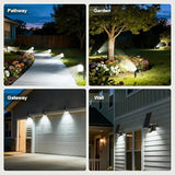 23 LED Solar Spot Lights Outdoor Waterproof, 2 Pack Solar Lights UP to 20Hrs, 3 Brightness Levels Spotlight | Lumora