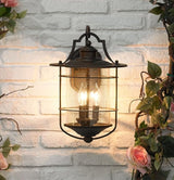 Franklin Iron Works Casa Mirada Rustic Industrial Farmhouse Outdoor Wall Light Fixture Bronze 3-Light 16 1/4" Clear | Lumora