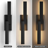 LamQee 31.5" Aluminum Long Outdoor Wall Lights, 3000K 1000LM 20W Integrated LED, Black Modern Exterior Lighting | Lumora