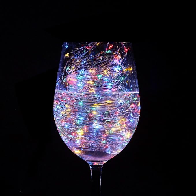 woohaha Solar String Lights, 2 Packs 100 LED Copper Wire Lights, Waterproof Fairy Decoration Starry String Lights - 8 Modes, Indoor/Outdoor for Gardens, Patios, Homes, Parties, Multi Color