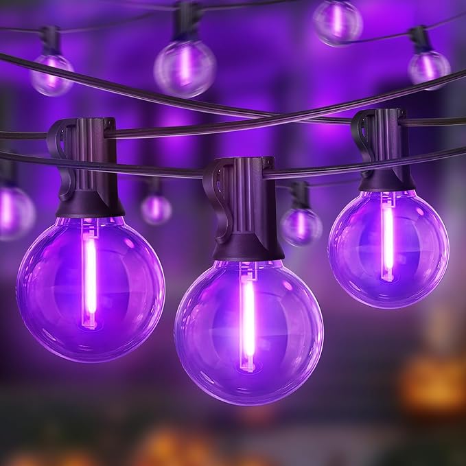 LAMPHOME G40 LED Outdoor Halloween String Lights, 26FT Patio Light with 12+1 Edison Shatterproof Bulbs(1Spare) | Lumora