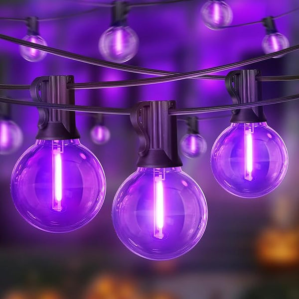 LAMPHOME G40 LED Outdoor Halloween String Lights, 26FT Patio Light with 12+1 Edison Shatterproof Bulbs(1Spare) | Lumora