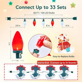 Brightown C9 Christmas Lights Outdoor Waterproof, 66ft Vintage Lights String with 100 Smooth Opaque Bulbs, Plug-in | Lumora