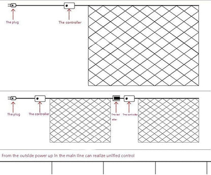 LED Net Mesh Fairy String Decorative Lights 204 LEDs 9.84 Ft x 6.56 Ft Warm White Outdoor Tree-wrap Light 8 Modes Low Voltage for Christmas Wedding Garden Decorations