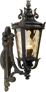 John Timberland Casa Marseille Vintage Outdoor Wall Light Fixture Veranda Bronze Scroll Frame 22" Champagne | Lumora