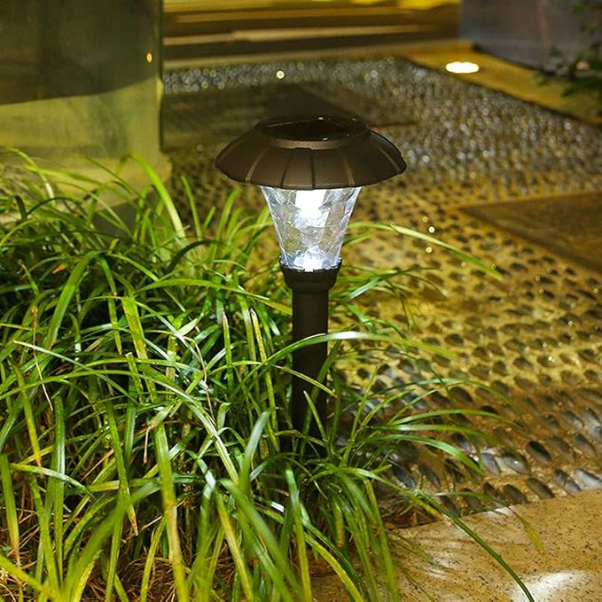 4 Pack Solar Pathway Lights Outdoor Lawn Lights IP65 Waterproof Solar Lights Solar Yard Lights for Garden Patio Yard Landscape Pathway Lawn