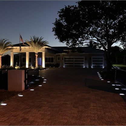 Cold White 6x9 Solar Paver Lights, Decor Pavement, DIY, +24h Lights on, Rechargeable Battery, Strength Polymer, vehicular Traffic and Water Resistent, Perfect for Sidewalk, Driveway, Pool Deck&More