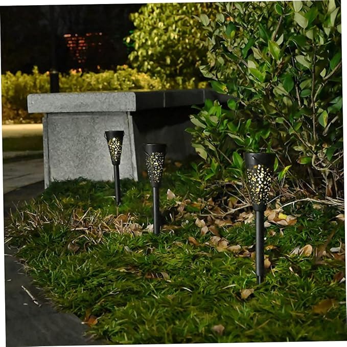 Alipis Solar Outdoor Lawn Lights Waterproof Solar Garden Path Lights Warm White Landscape Yard Lighting for Patio Lawn and Home Decoration