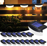 LED Solar Step Lights, 16 Pack Solar Deck Lights Outdoor IP65 Waterproof Pool Side Lighting Decor for Stairs Fence | Lumora