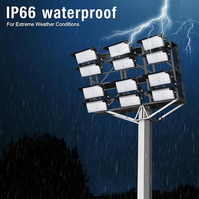 0-900W Led Stadium Lights, IP66 High Power Outdoor Sport Court Arena Light Pro-Grade High Mast Lighting with | Lumora