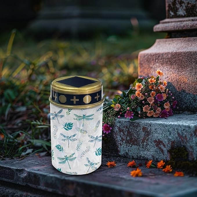 Dragonfly Cemetery Solar Lights Solar Lights Outdoor Garden Waterproof Solar Outdoor Lights Decorative Landscape Path Lights Solar LED for Path, Yard