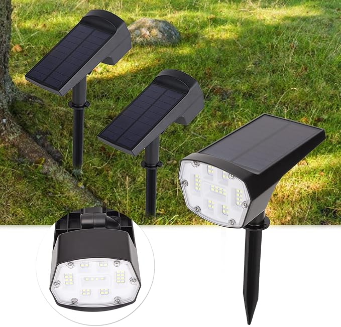 Solar Lawn Light LED Waterproof Solar Pathway Lights for Outdoor Garden Yard 5.5V 2W Solar Panel - Energy Efficient, Durable ABS Material, Perfect Outdoor Solar Lights Pathway