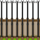 LETIANPAI 8 Pack String Light Poles,5 Ft Metal Poles with Fence Bracket for Outdoor String Lights,Outdoor Light | Lumora