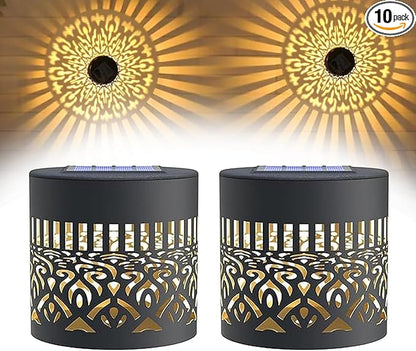 2026 NEW Solar Mandala Lights Outdoor, Decorative Solar Mandala Lights, Waterproof and Windproof, Solars Powered Mandalas Light for Garden Post Patio Backyard Yard Decor (2PCS)