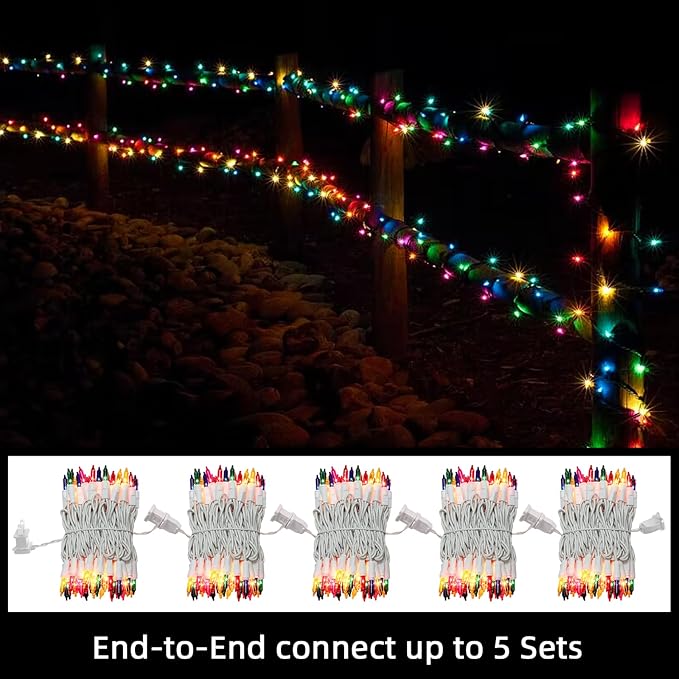 LAMPHOME Easter String Lights, 20FT 100 Count Incandescent Connectable Christmas Mini Lights, Waterproof Easter Decorations for Indoor Outdoor Patio Party Home Garden Yard Decor