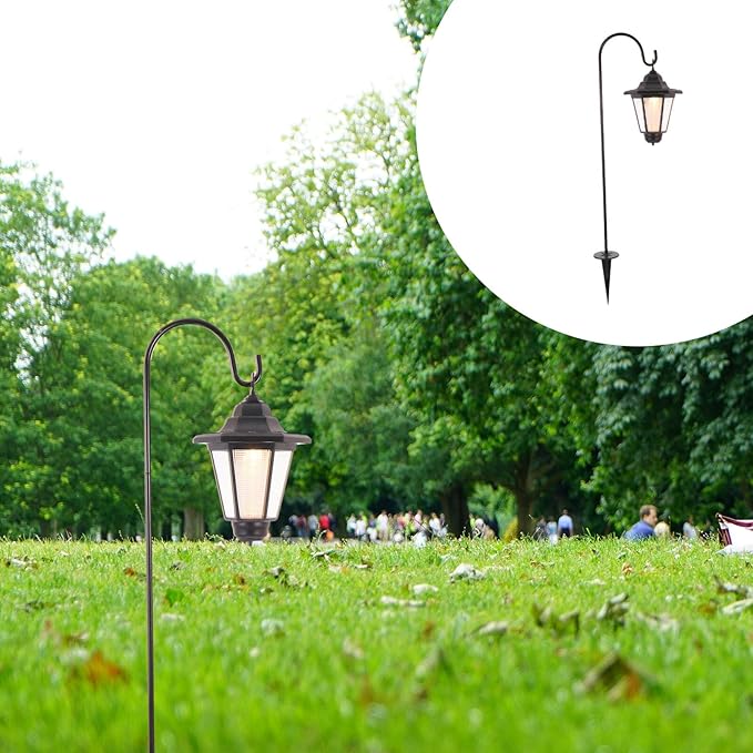 Vintage Hexagonal Solar Lawn Light, Waterproof Courtyard Garden Path Landscape Lamp with Warm Yellow Glow for Outdoor Yard and Patio Decoration