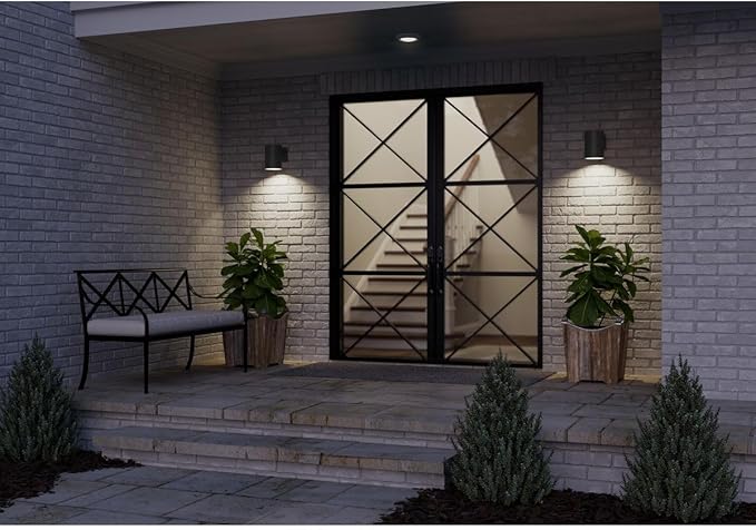 Cylinder Collection 5" Modern Outdoor Wall Lantern Light Black