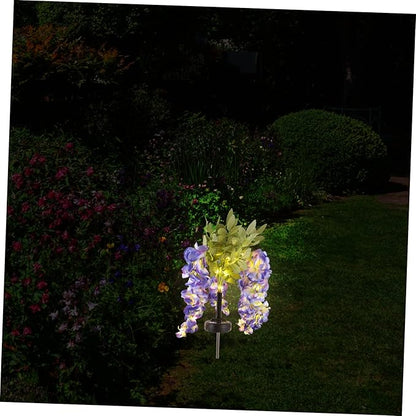 Mipcase Solar Pathway Lights Led Garden Landscape Lamp Easy to Install Solar Flower Design for Outdoor Decoration Parks Courtyards and Gardens