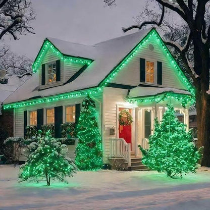 LAMPHOME St. Patrick's Day Mini String Lights, Super-Bright Extendable Green Christmas Lights Decoration 100Lights 19.6ft UL Certified Mini Bulb String Lights Set for Outdoor Christmas Tree Decor