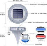 SIEDiNLAR Solar Deck Lights Outdoor 2 Modes 16 LEDs Driveway Markers Dock Light Solar Powered Waterproof for Ground | Lumora