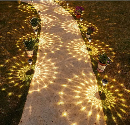 Ulalaza Garden Solar Lights Multi-Color Changing LED Flower Stake Light Decorative Landscape Lawn Yard Outdoor Lights About Length 120 * 120 * 425mm/5 * 5 * 17inch