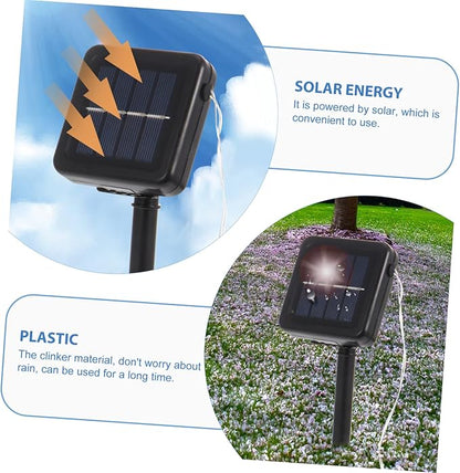 Veemoon 2sets Garden Solar String Lights Led Wire Decor for Outdoor Patio and Balcony Lights Functions Solar Powered for Effortless Decoration